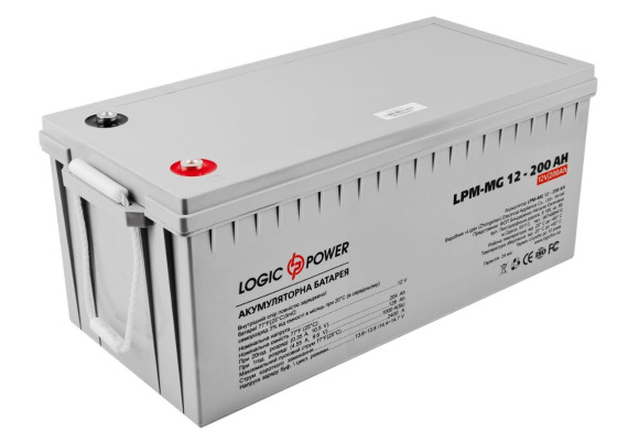 Акумуляторна батарея LogicPower 12V 200AH (LPM-MG 12 - 200 AH) AGM мультигель