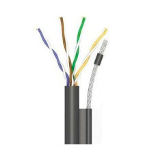 Кабель (UTP мідь вуличний з тросом) OK-Net 4*2*0,51 КППт-ВП (100) трос 7*0,5мм cat 5e, бухта 305 м Кабель (UTP мідь вуличний з тросом) OK-Net 4*2*0,51 КППт-ВП (100) трос 7*0,5мм cat 5e, бухта 305 м