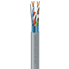 Кабель вита пара ЗЗКМ (FTP мідь внут) Cat. 5e F/UTP 4х2х24 AWG (7091000) бухта 305м.