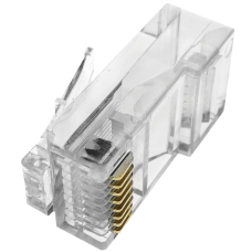Конектор з'єднувальний неекранований (упаковка 100 шт) RJ45 кат. 5e Конектор з'єднувальний неекранований (упаковка 100 шт) RJ45 кат. 5e