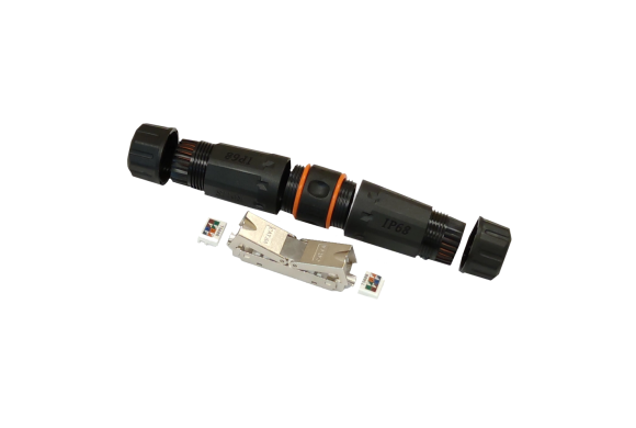 Водонепроникний з'єднувач для витої пари, кат. 6a STP IP68