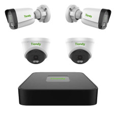 Сучасний Комплект IP відеоспостереження Tiandy на 4 камери Сучасний Комплект IP відеоспостереження Tiandy на 4 камери