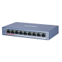 Hikvision DS‑3E0109P‑E/M (B) – 8‑портовий Fast Ethernet PoE-комутатор до 300 м