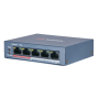 Hikvision DS-3E0105P-E/M(B) – 4-портовий PoE комутатор для IP-камер