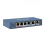 Некерований PoE-комутатор Hikvision DS-3E0106P-E/M на 6 портів