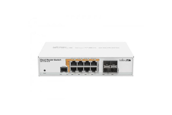 MikroTik CRS112‑8P‑4S‑IN – 8× Gigabit PoE‑Out + 4× SFP smart switch