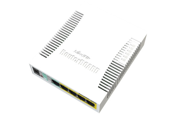 MikroTik CSS106-1G-4P-1S — Некерований комутатор з PoE і SFP | DLM-project