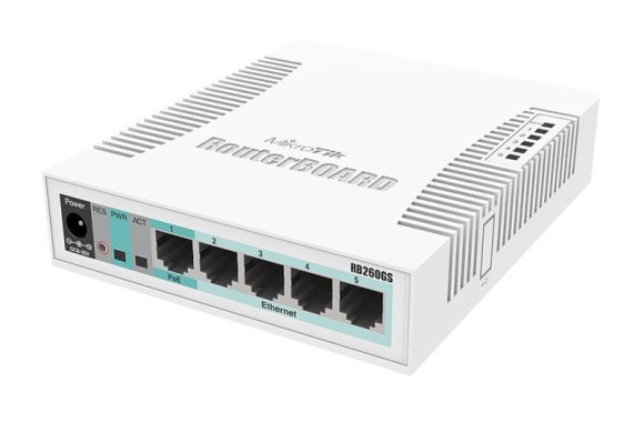 MikroTik CSS106-5G-1S — Некерований комутатор з 5G Ethernet і SFP | DLM-project