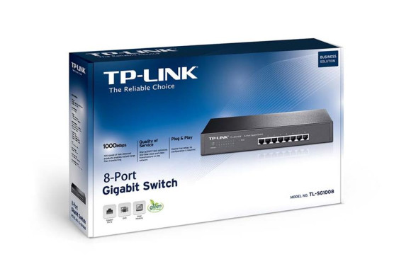 TP-Link TL-SG1008 — 8-портовий гігабітний комутатор у металевому корпусі | DLM-project
