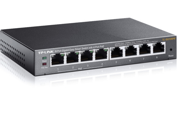 TP-Link TL-SG108PE — 8-портовий PoE+ гігабітний комутатор | DLM-project