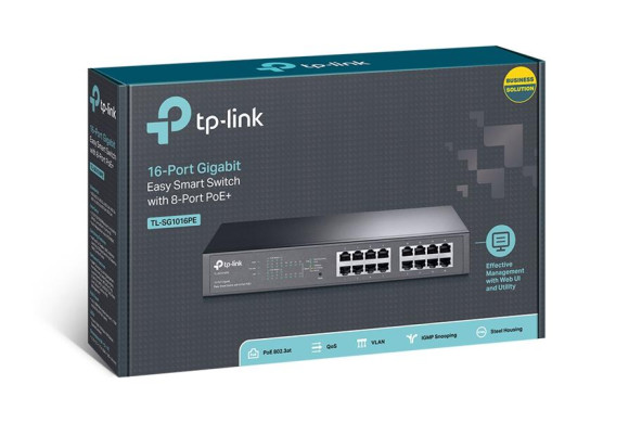 TP-Link TL-SG1016PE — 16-портовий PoE+ Smart гігабітний комутатор | DLM-project
