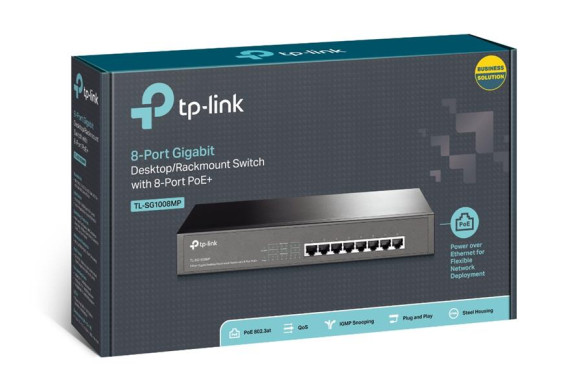 TP-Link TL-SG1008MP — 8-портовий гігабітний PoE+ комутатор | DLM-project