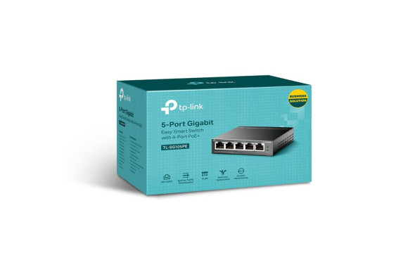 TP-Link TL-SG105PE — 5-портовий PoE+ гігабітний комутатор | DLM-project