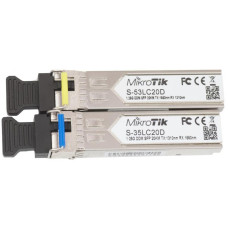 Модуль SFP MikroTik S-3553LC20D пара (1.25G Single Mode, LC, до 20км, підтримує DDM) Модуль SFP MikroTik S-3553LC20D пара (1.25G Single Mode, LC, до 20км, підтримує DDM)