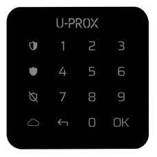 Бездротова сенсорна клавіатура для однієї групи U-Prox Keypad G1 Black Бездротова сенсорна клавіатура для однієї групи U-Prox Keypad G1 Black